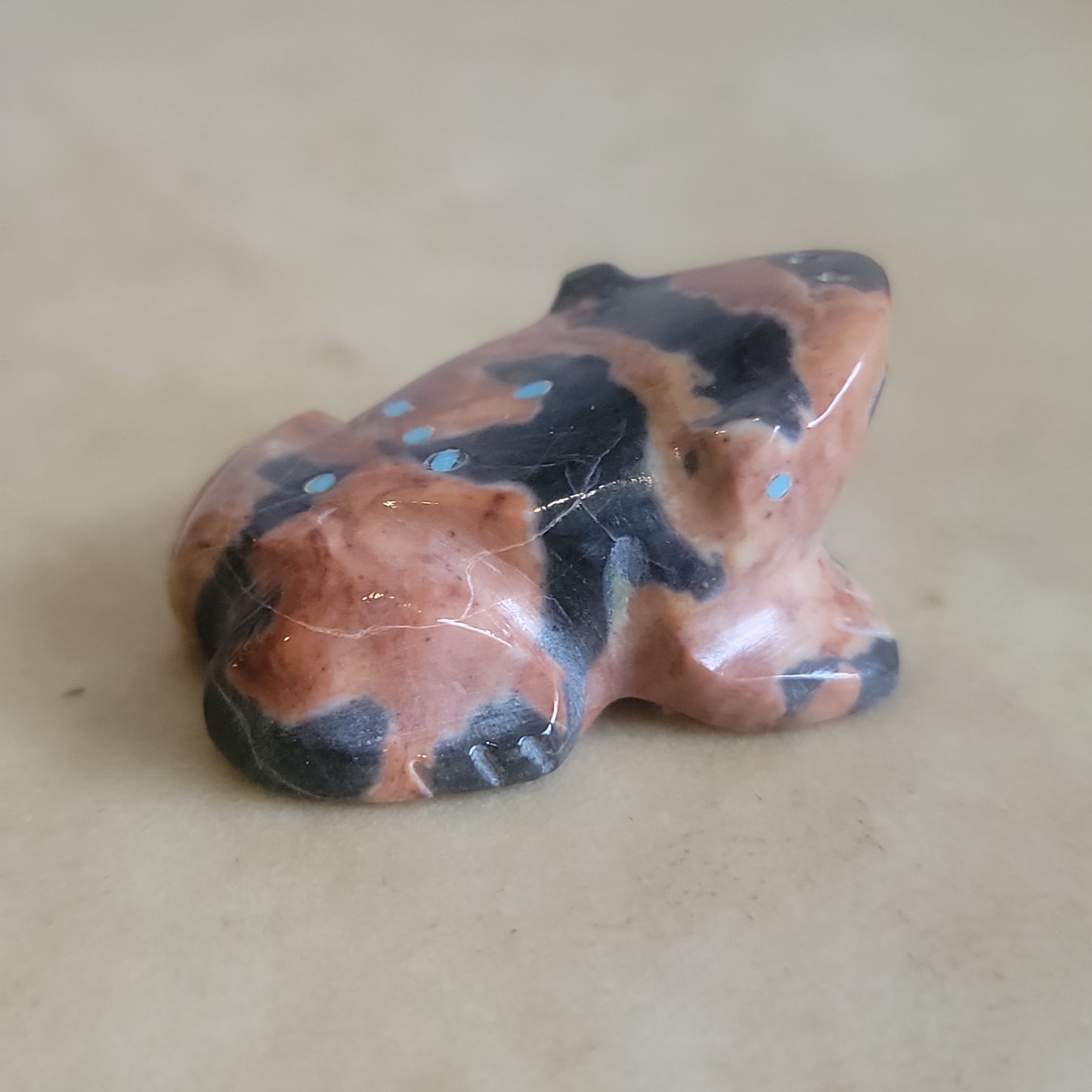 Egyptian Marble Zuni Fetish Frog