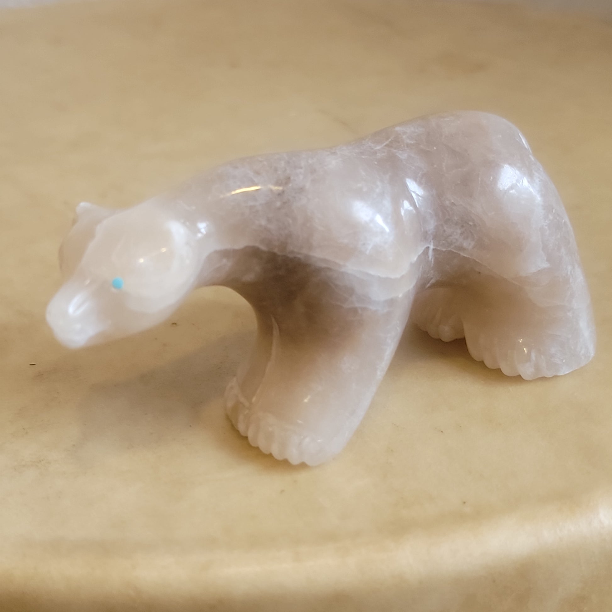 Darrell Westika Large Alabaster Bear Zuni Fetish