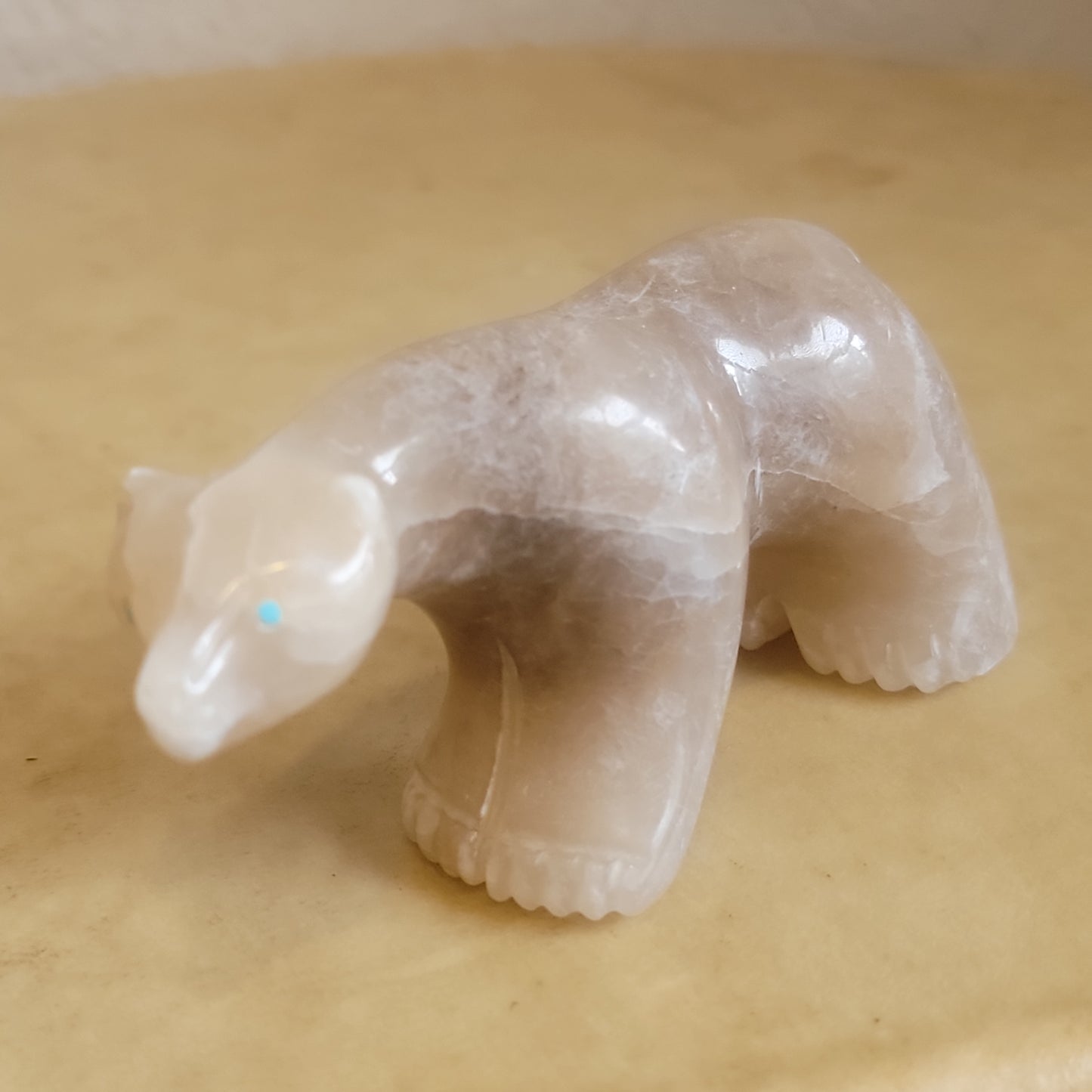 Large Alabaster Bear Zuni Fetish