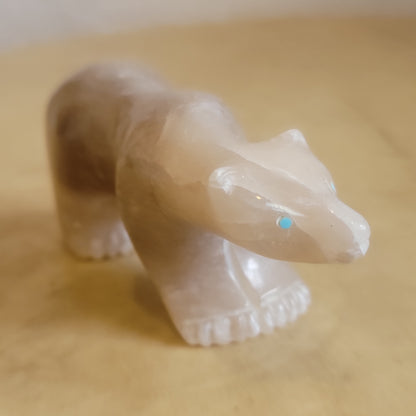 Large Alabaster Bear Zuni Fetish