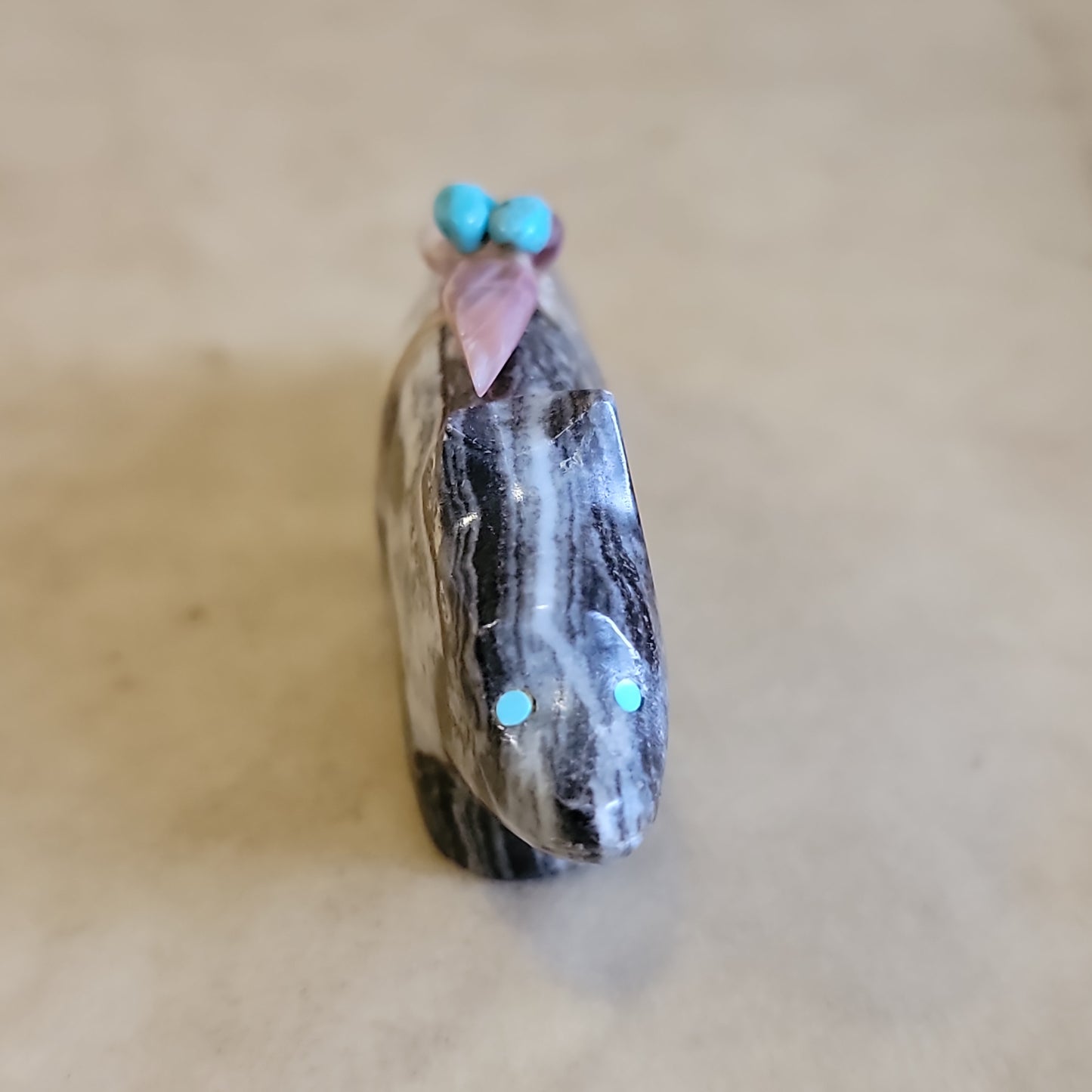 Daphne Quam Unique Utah Marble Wolf Zuni Fetish