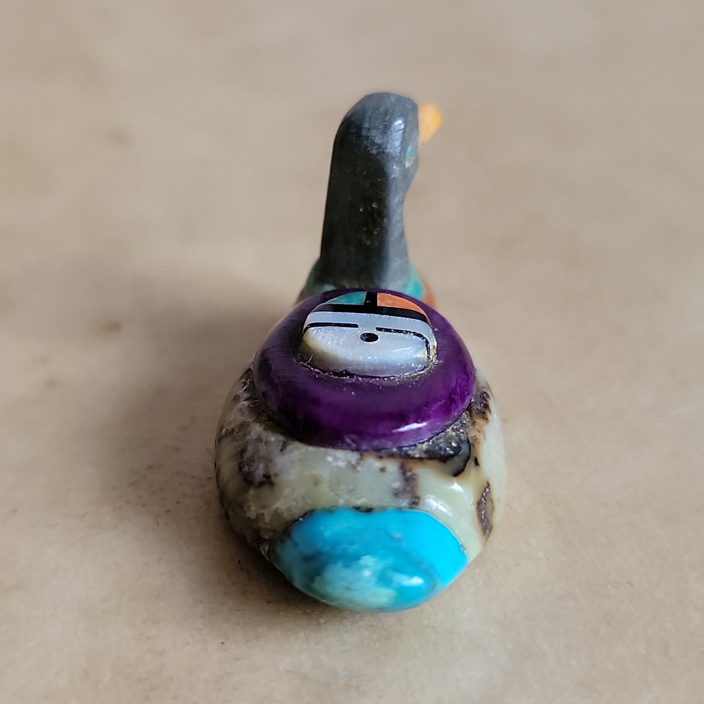 Darren Boone Multi Stone and Shell Zuni Fetish Duck