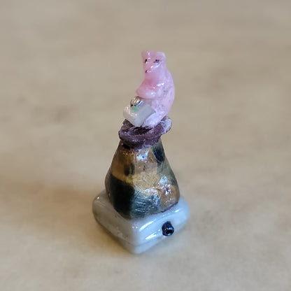 Miniature Pink Rose Quartz Bear  Zuni Fetish