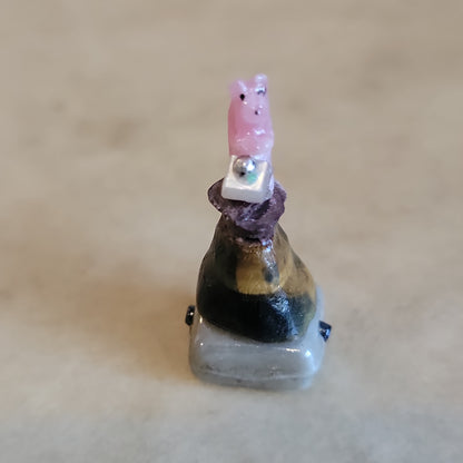 Miniature Pink Rose Quartz Bear  Zuni Fetish