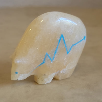 Calcite Medicine Bear Zuni Fetish