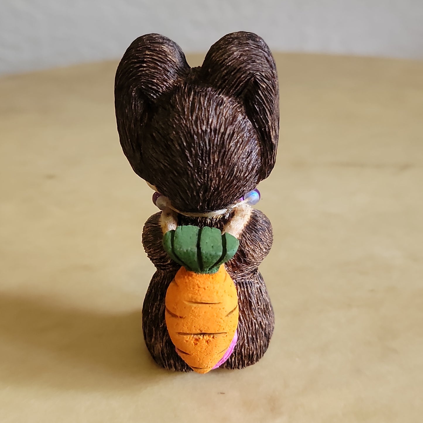 Elise Westika Bunny Rabbit w/Carrot and Fancy Necklace "Just in time for Easter" Zuni Fetish