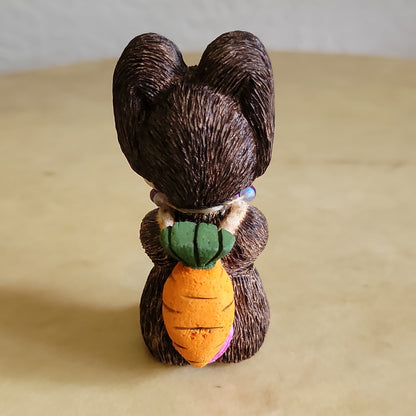 Bunny Rabbit w/Carrot and Fancy Necklace  Zuni Fetish