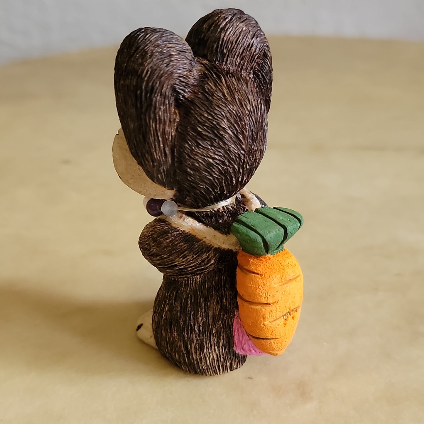 Elise Westika Bunny Rabbit w/Carrot and Fancy Necklace "Just in time for Easter" Zuni Fetish