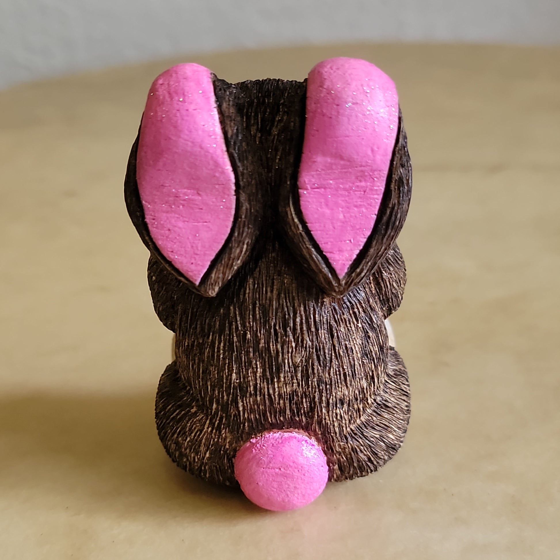 Elise Westika Easter Bunny Woodburned and Handpainted Zuni Fetish