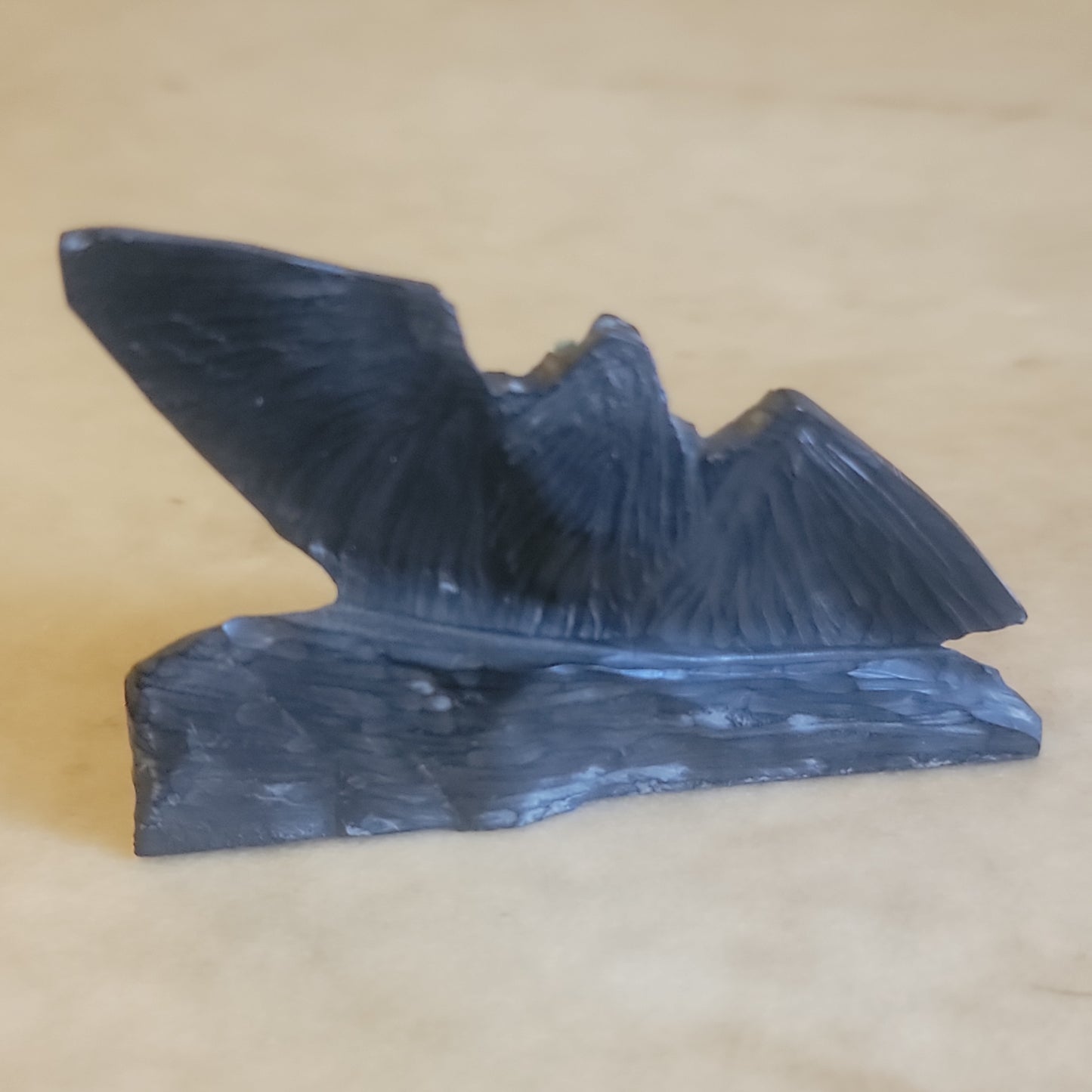 Derrick Kaamasee Spread Winged Jet Bat Zuni Fetish