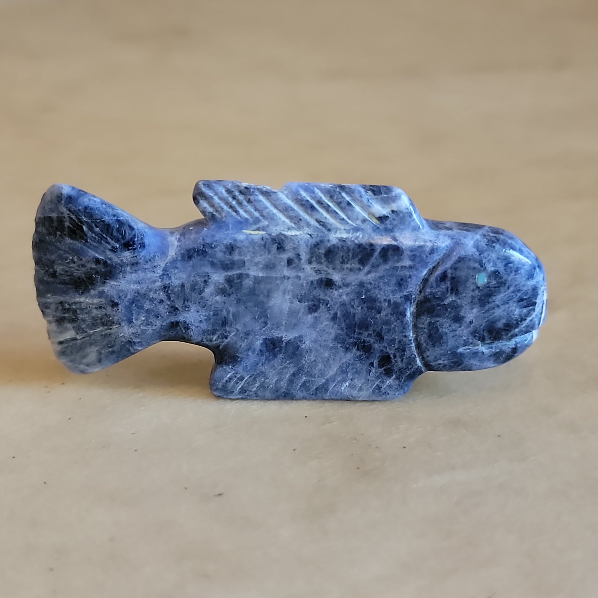 Danny Lonjose Sodalite Zuni Fetish Fish