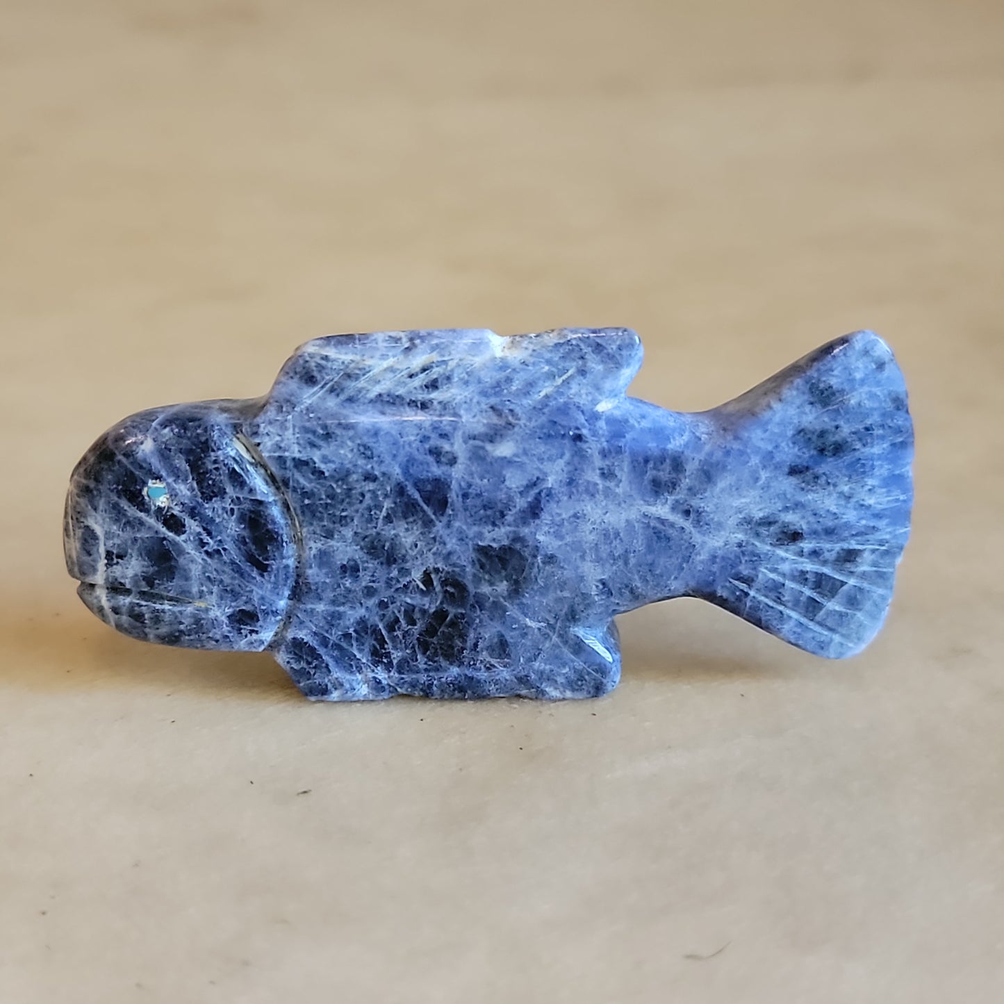 Danny Lonjose Sodalite Zuni Fetish Fish