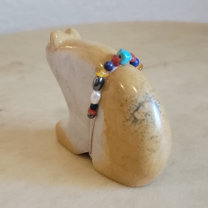 Travertine Medicine Bear Zuni Fetish