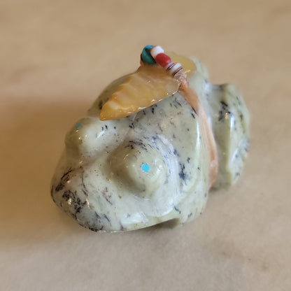 Serpentine Frog Zuni Fetish