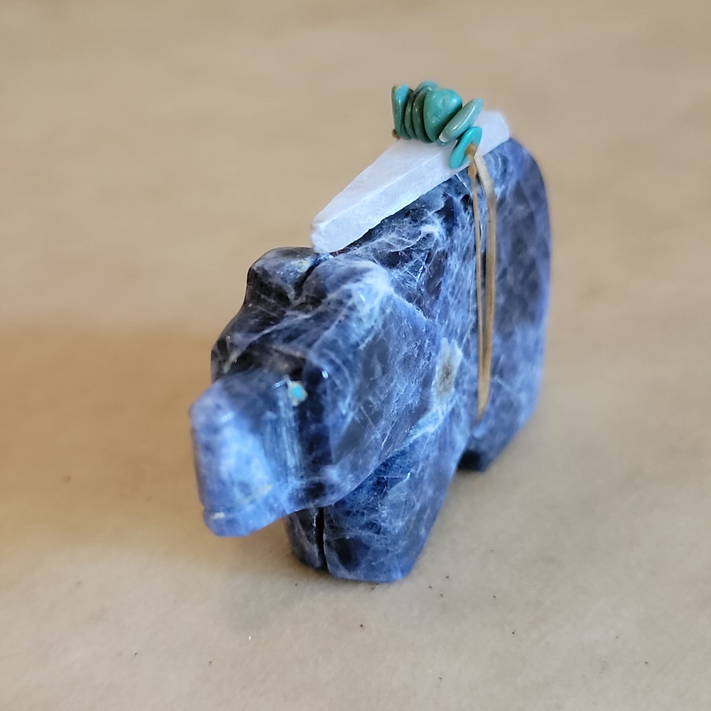 Danny Lonjose Sodalite Beauty Bear  Zuni Fetish