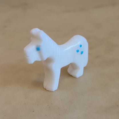 White Marble Healing Horse Zuni Fetish