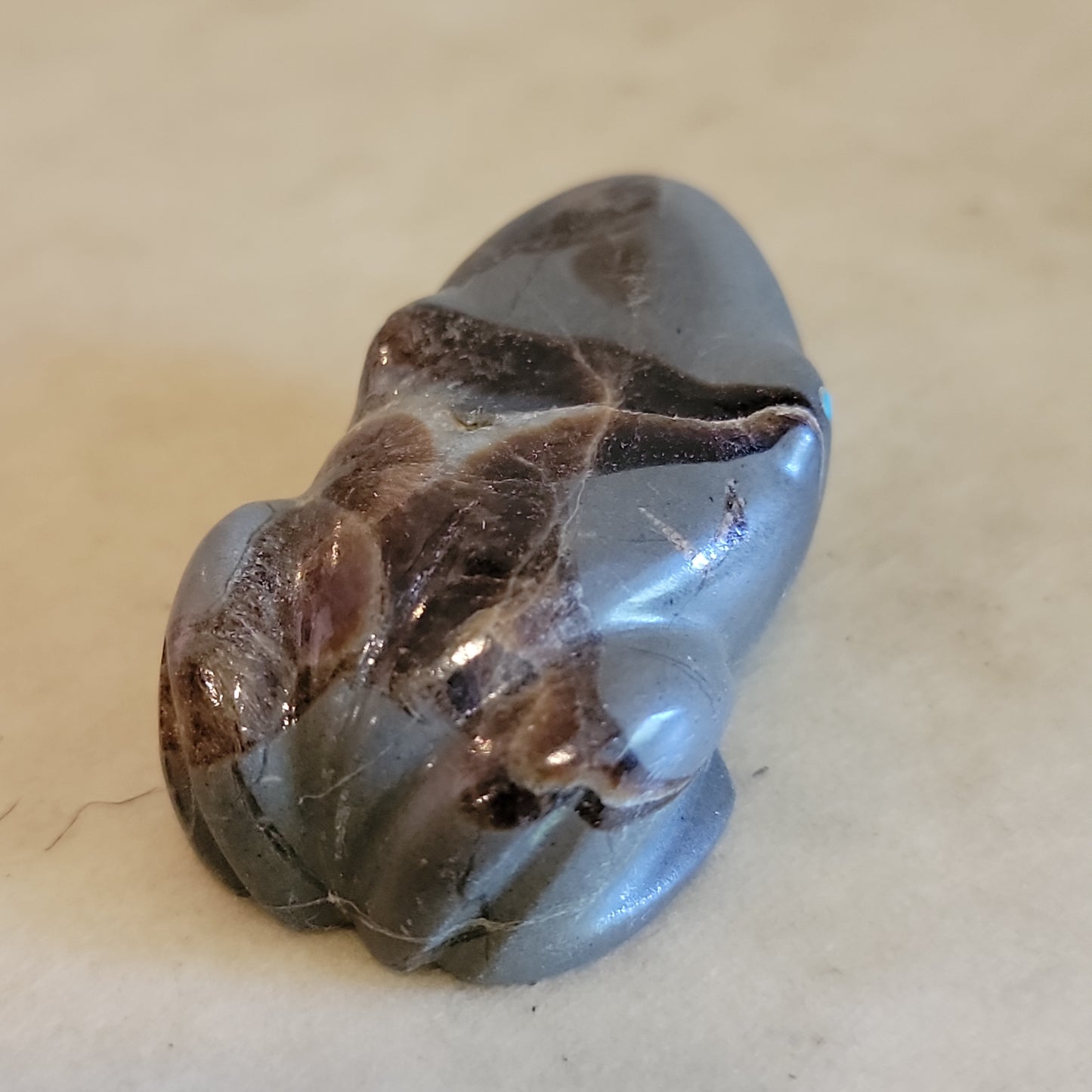 Navajo Septarian Nodule Frog Zuni Fetish