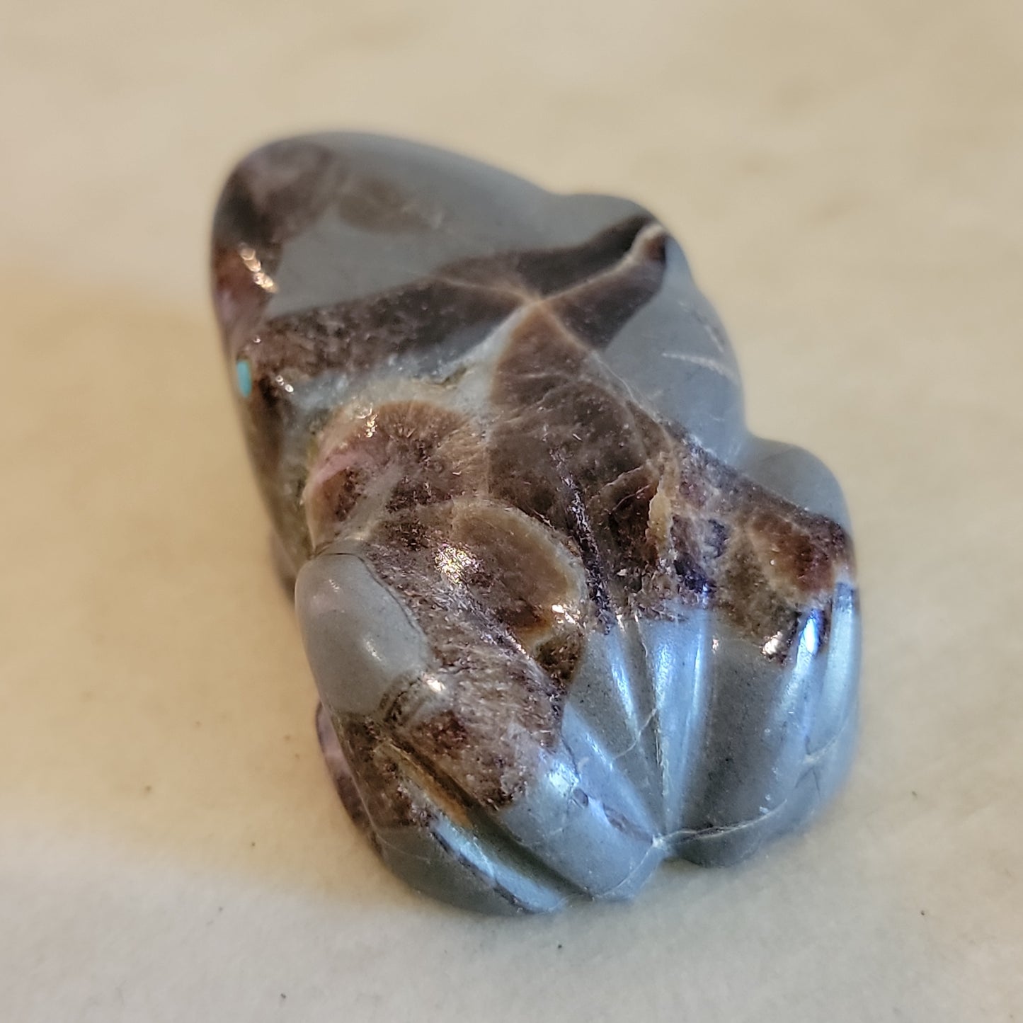 Navajo Septarian Nodule Frog Zuni Fetish