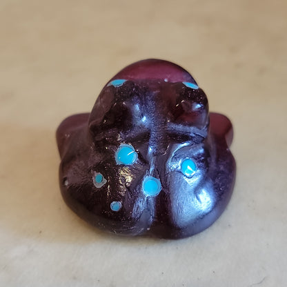 Slag Glass Frog Zuni Fetish