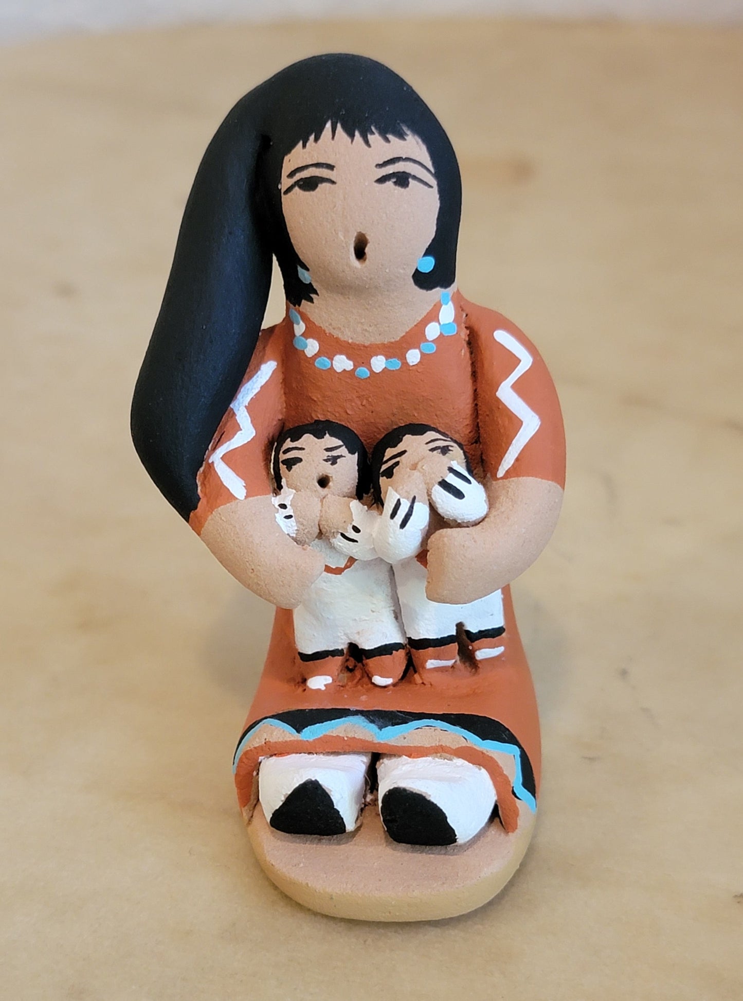 Angie Loretta Storyteller w/Two Children Pueblo Pottery