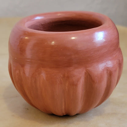 Pauline Marie Santa Clara Pueblo Redware melon bowl Indian Pottery