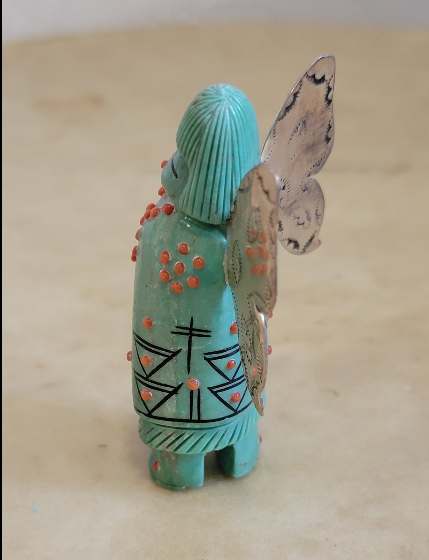 Claudia Peina  Silver Winged Butterfly Maiden Zuni Fetish
