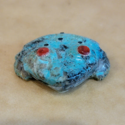 Turquoise Frog Zuni Fetish