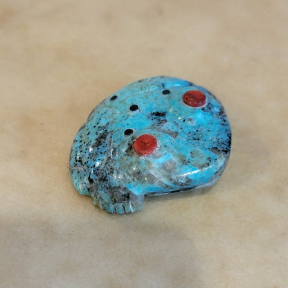 Turquoise Frog Zuni Fetish