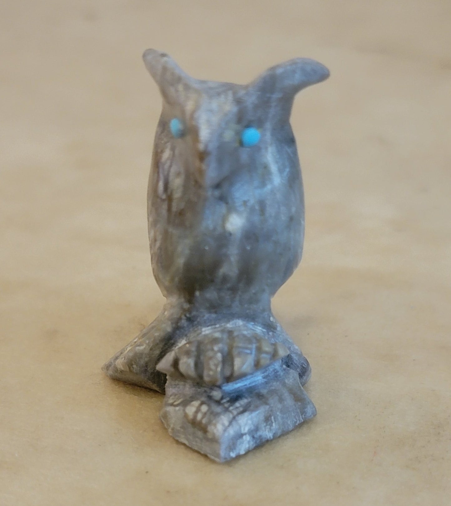 Dana Malani Picasso Marble Zuni Fetish Great Horned Owl
