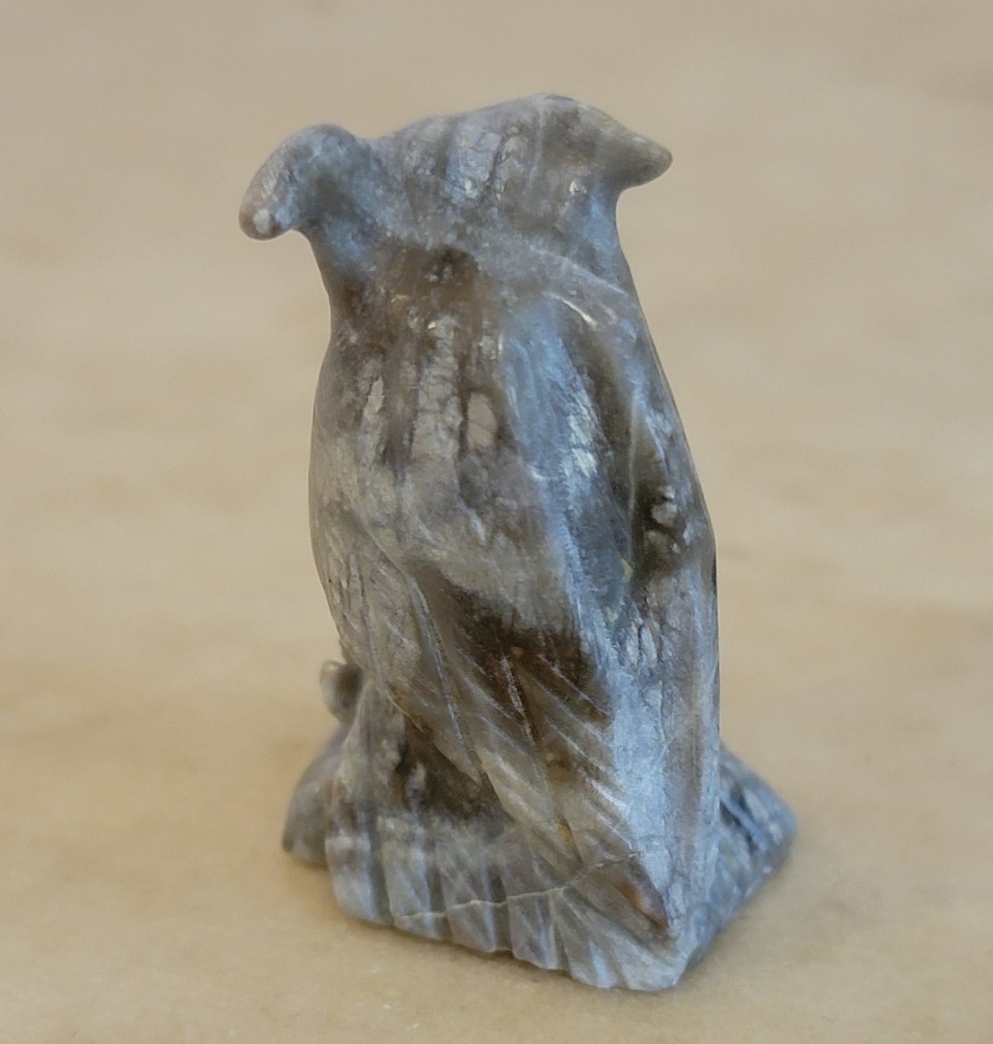 Dana Malani Picasso Marble Zuni Fetish Great Horned Owl