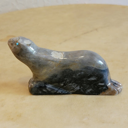 Mike Tucson Picasso Marble Zuni Fetish Seal