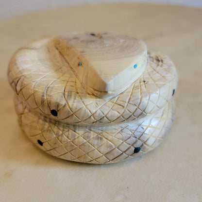 Wooden "Diamond Back" Rattle Snake Zuni Fetish