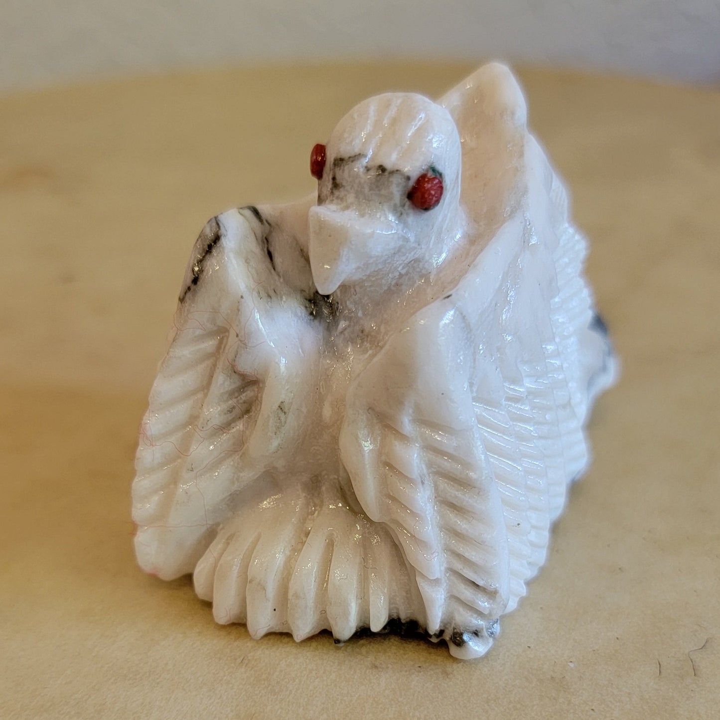 Marble Powerful Eagle Zuni Fetish