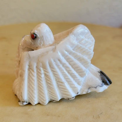 Marble Powerful Eagle Zuni Fetish