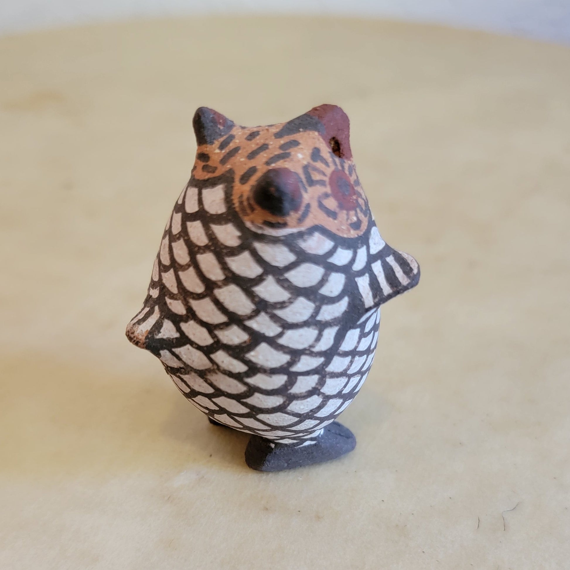 Erma Homer Traditional Zuni Fetish Owl Pueblo Pottery