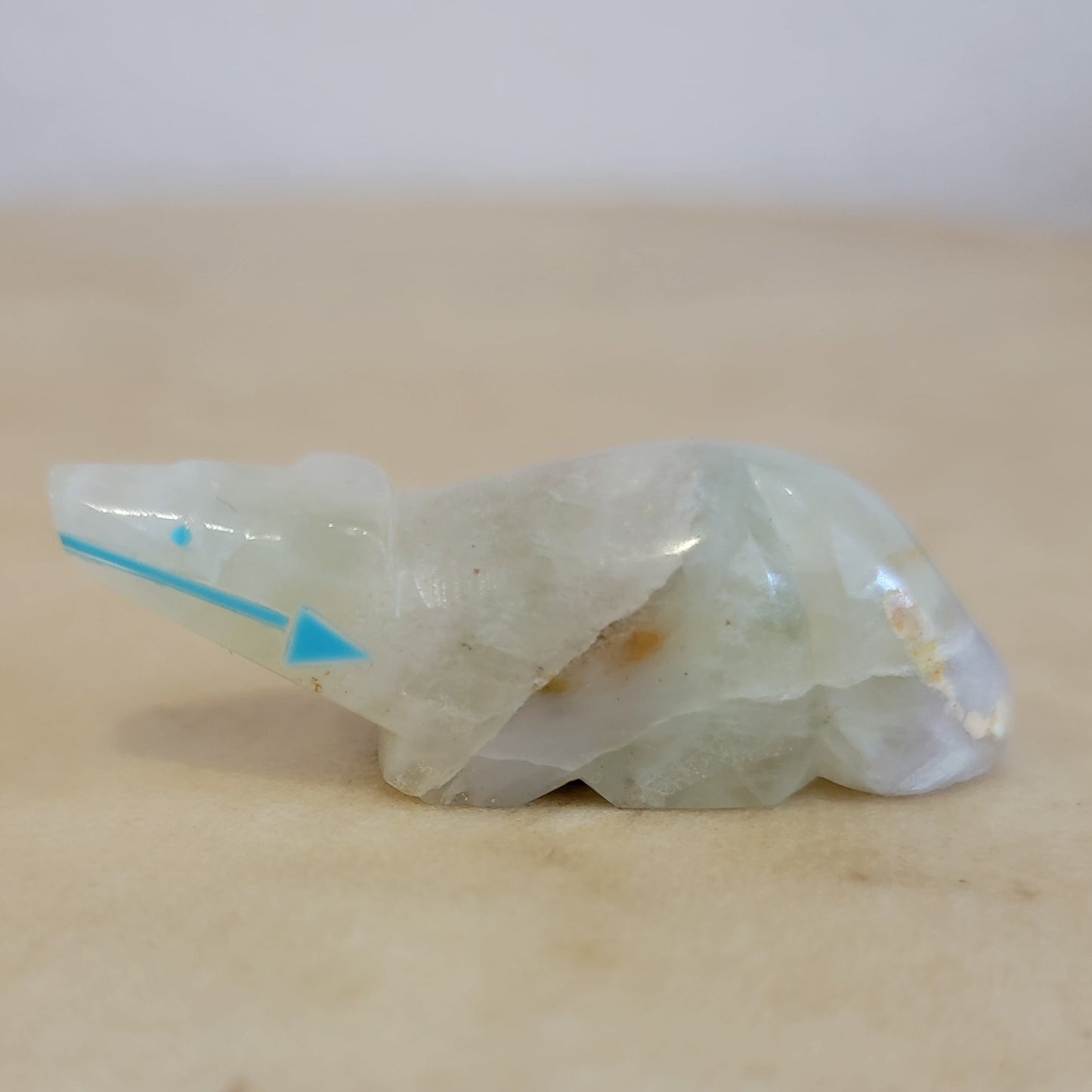 Abby Quam Fluorite Wolf Zuni Fetish