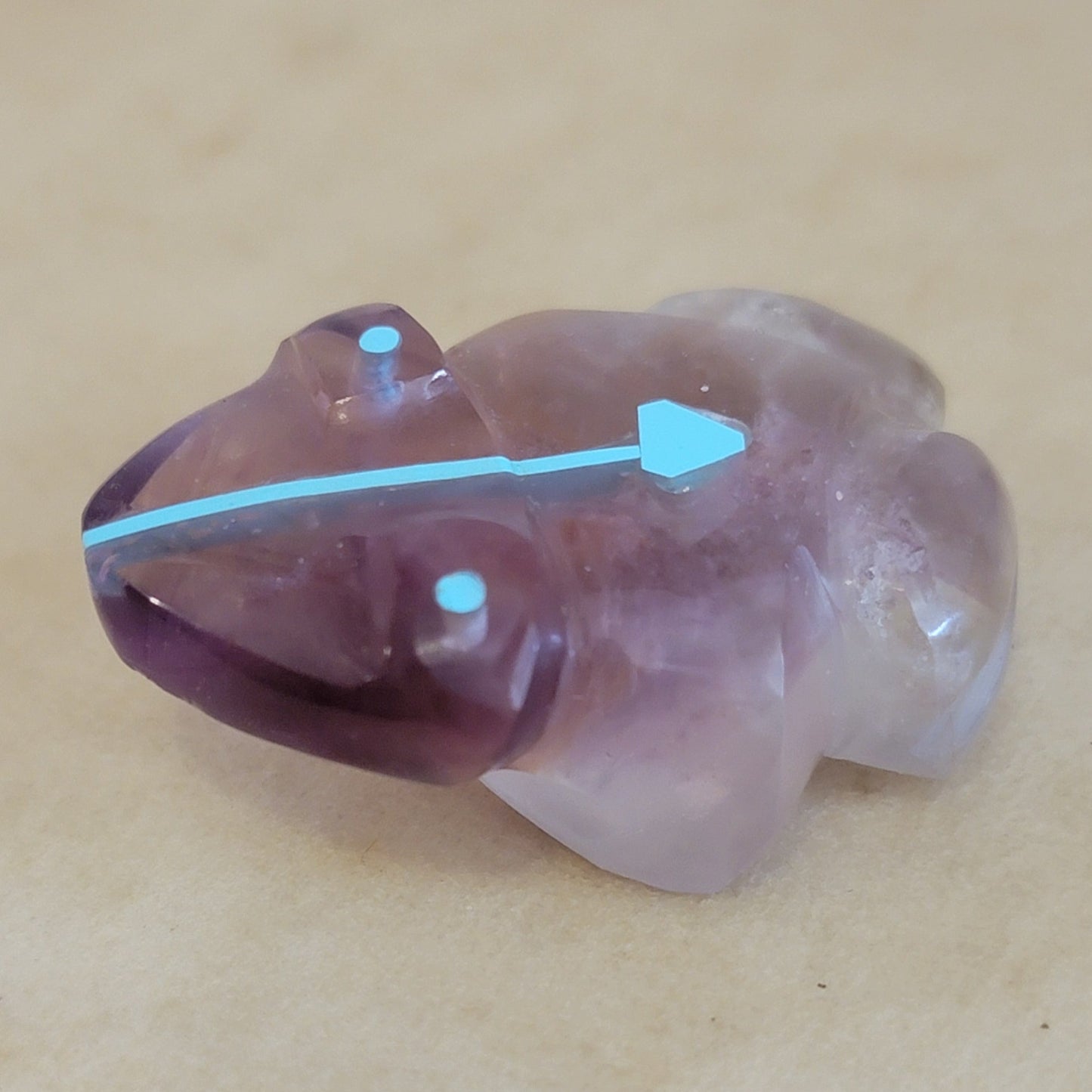 Kenric Laiwakete Beautiful Fluorite Zuni Fetish Frog