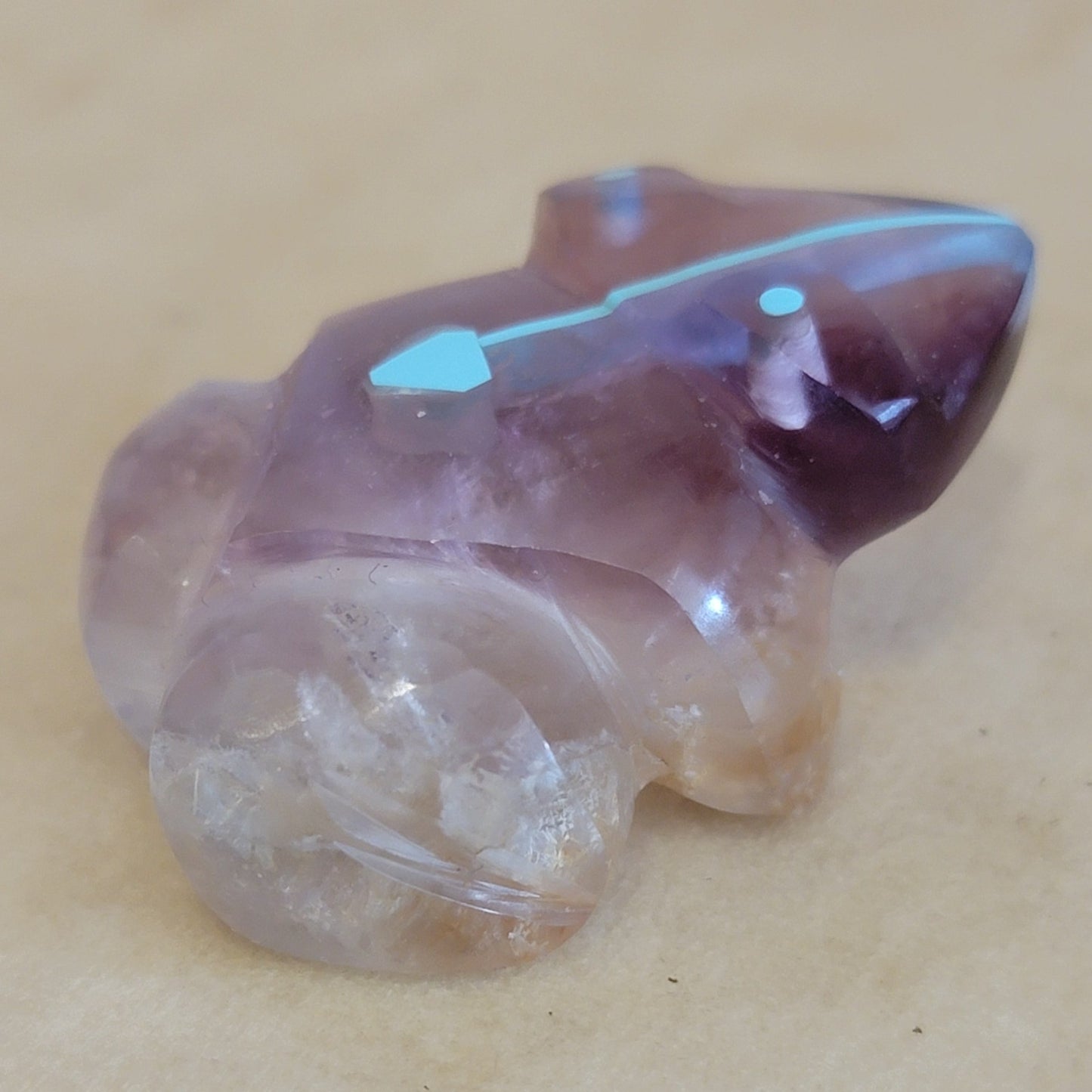 Beautiful Fluorite Frog Zuni Fetish