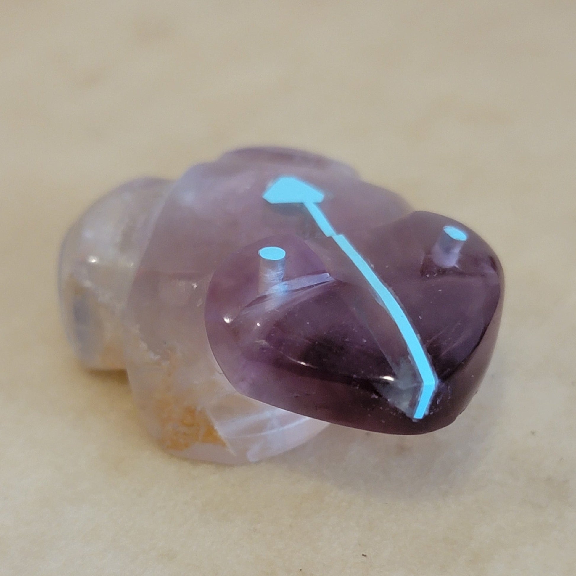 Kenric Laiwakete Beautiful Fluorite Zuni Fetish Frog