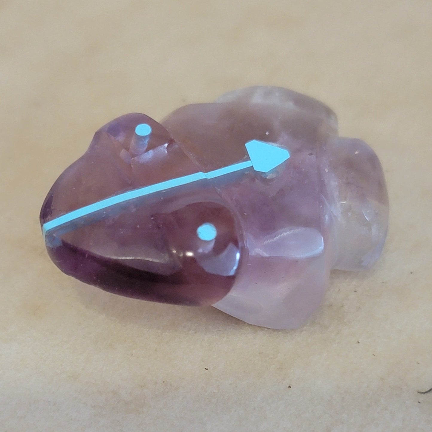 Beautiful Fluorite Frog Zuni Fetish