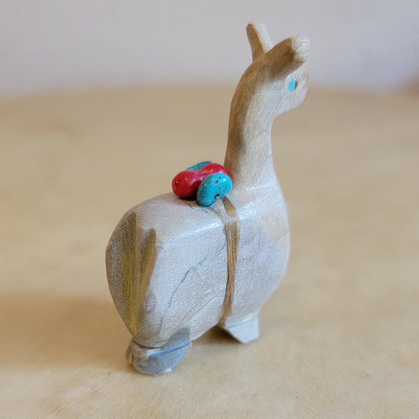 Travertine Llama Zuni Fetish