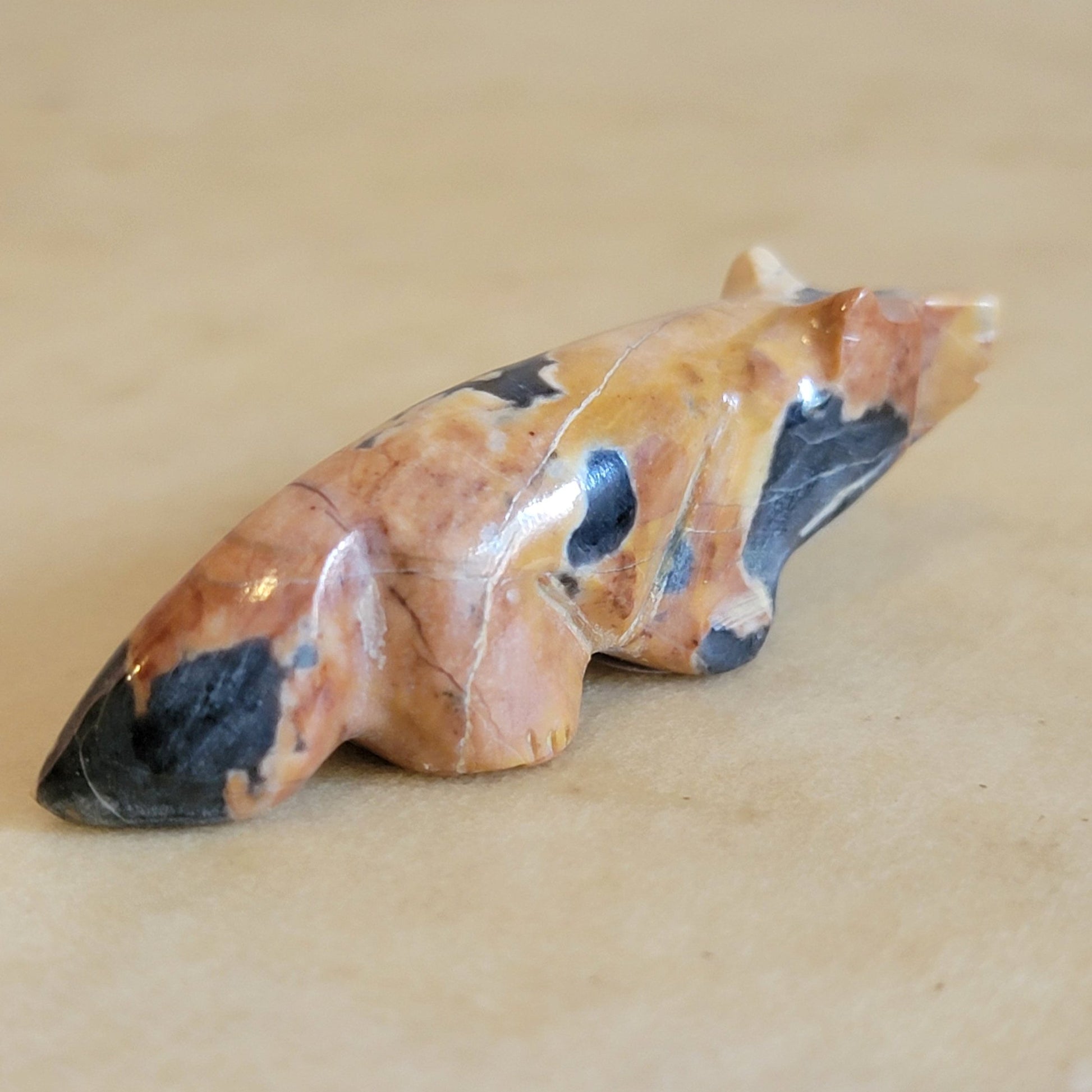 David Chavez Marble Zuni Fetish Wolf