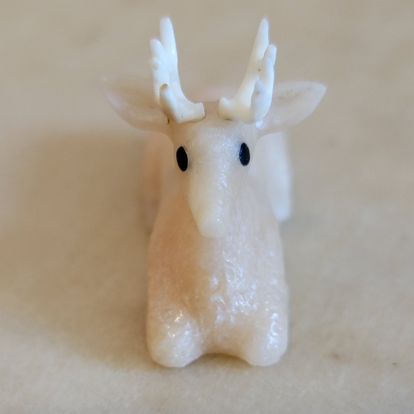 Peach Alabaster  Deer Zuni Fetish