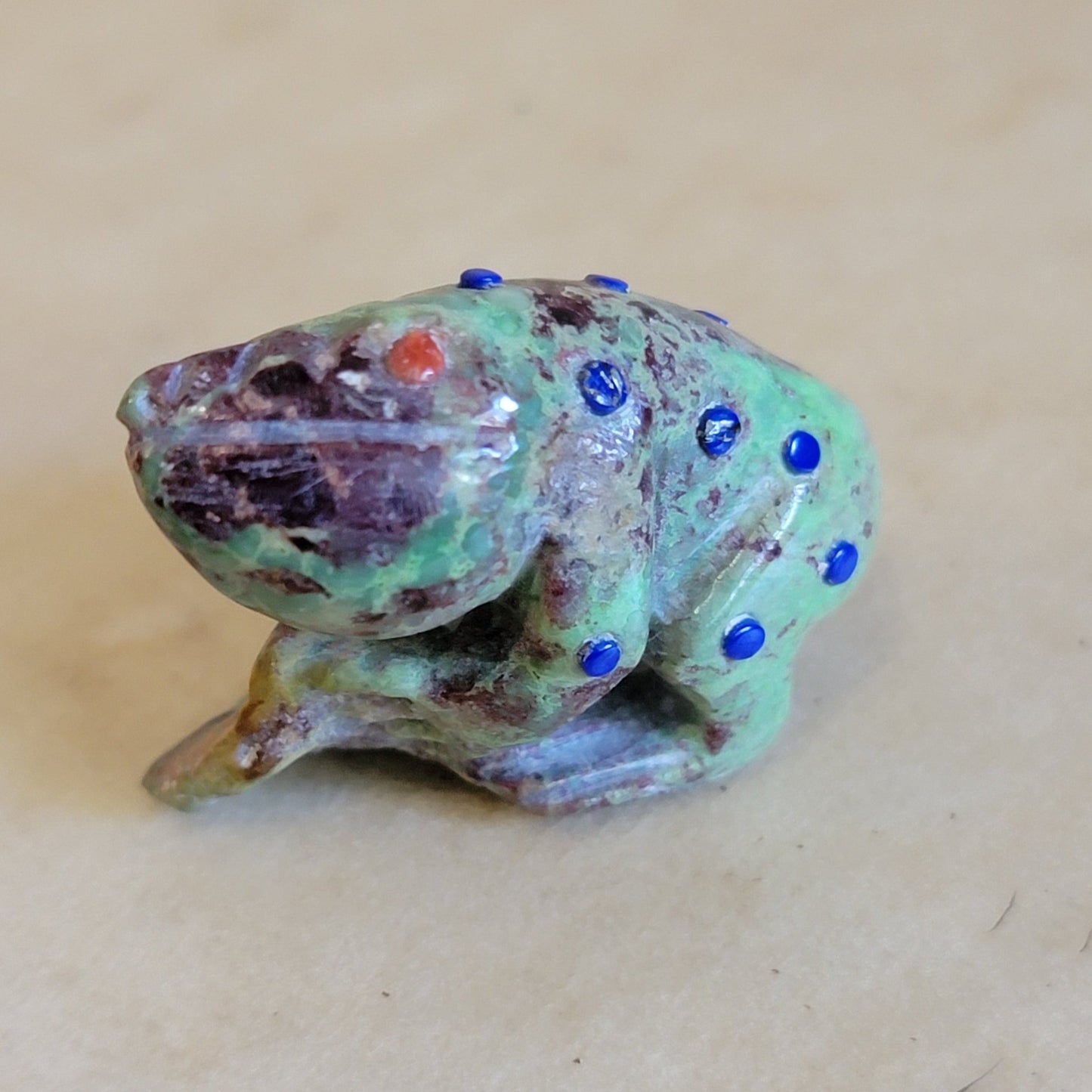 Turquoise Frog Zuni Fetish