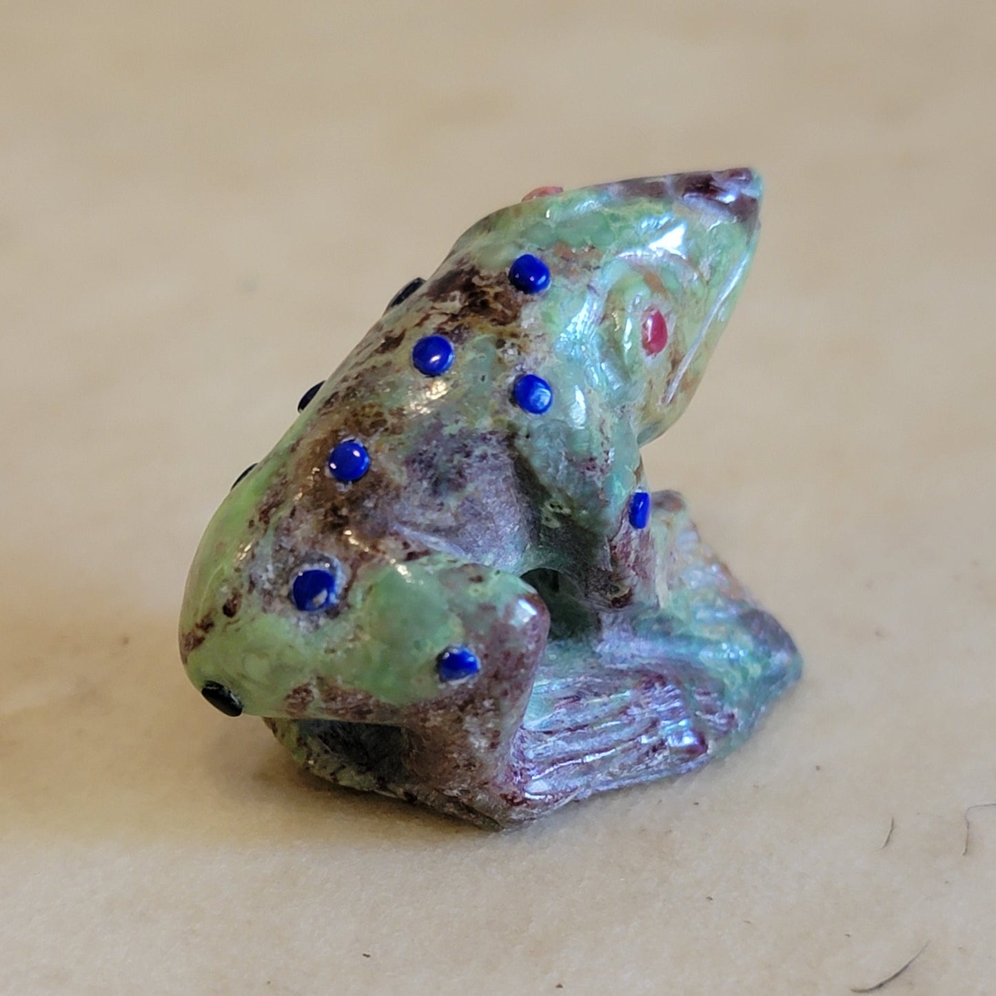 Turquoise Frog Zuni Fetish