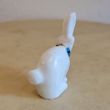 White Marble Bunny Rabbit Zuni Fetish