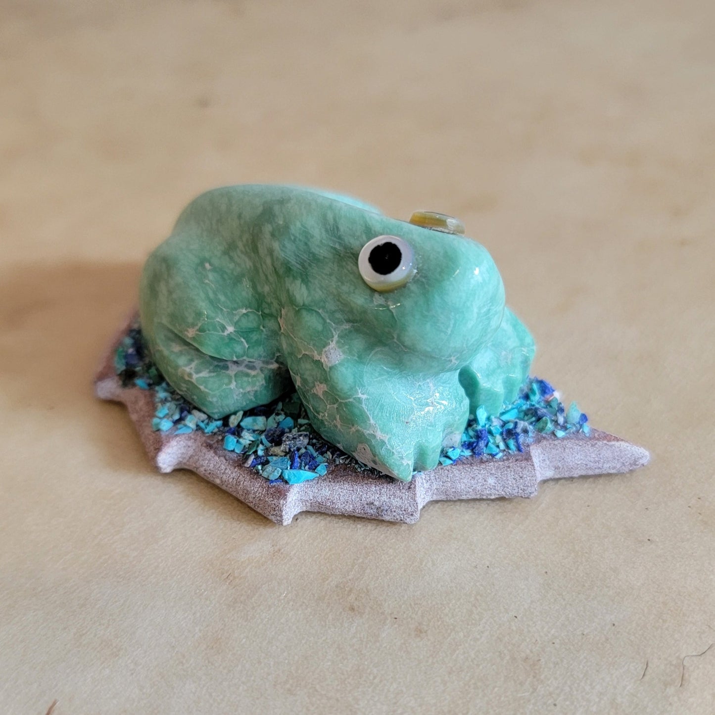 Variscite Frog  Zuni Fetish