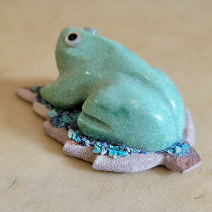 Variscite Frog  Zuni Fetish