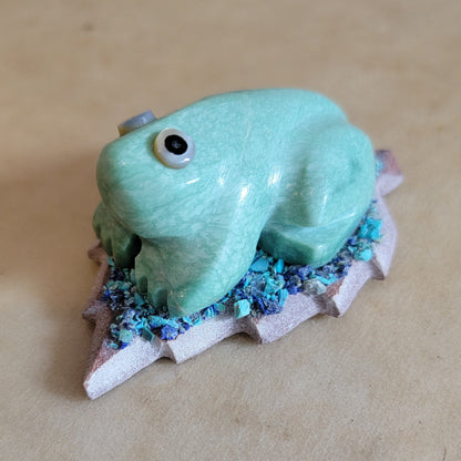 Variscite Frog  Zuni Fetish