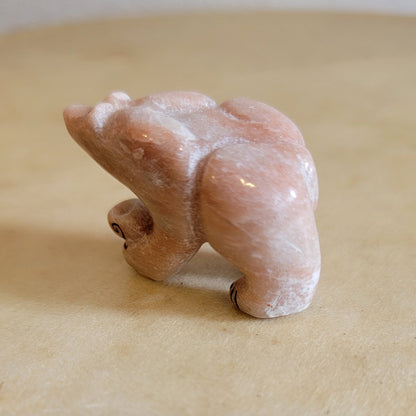 Rick Kalestewa Muscular Bear Alabaster Zuni Fetish  Holding Chalice